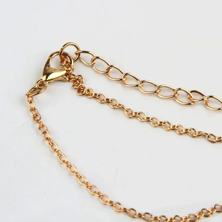 Crystal Key Pendant Necklace - Gold Tone