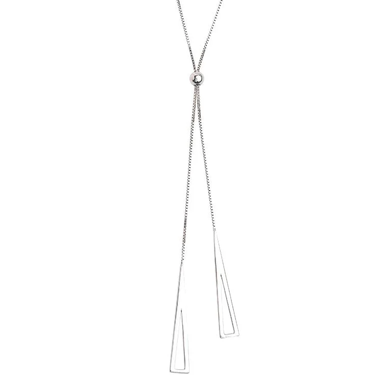 Triangle Drop Clavicle Chain Necklace - Adjustable