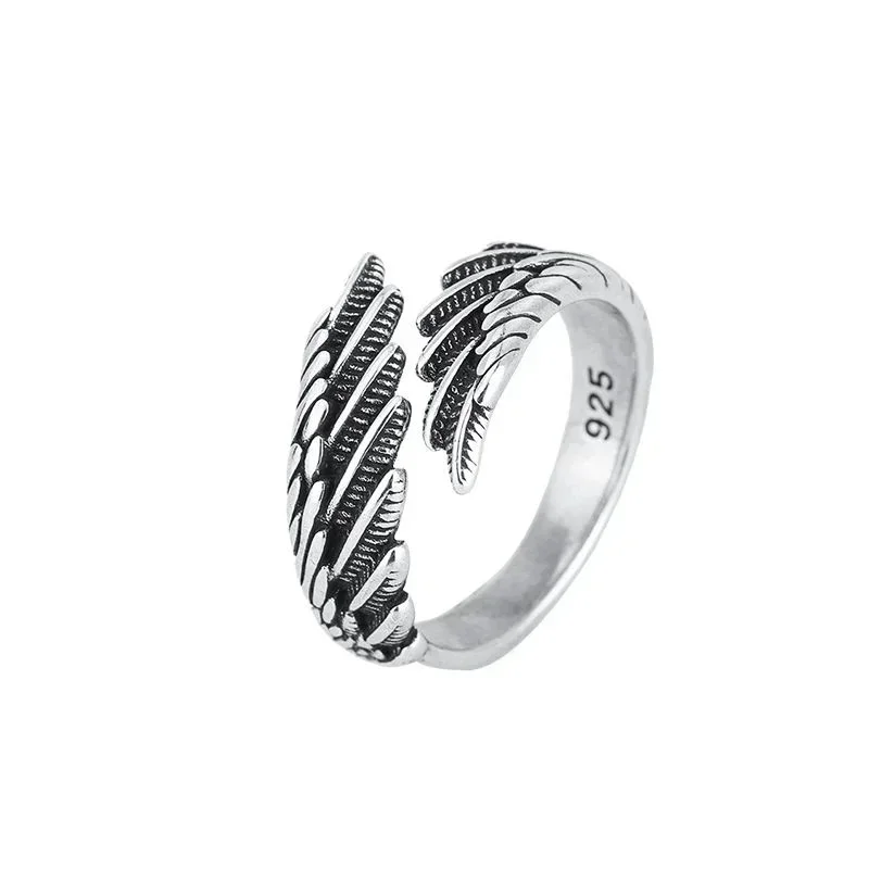 Angel Demon Wing Ring - (S925) Silver Plated - Adjustable