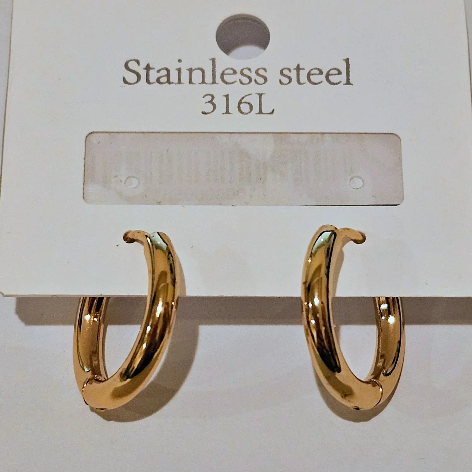 Set Of 3 Pairs Zircon Geometric Earrings - Gold Tone