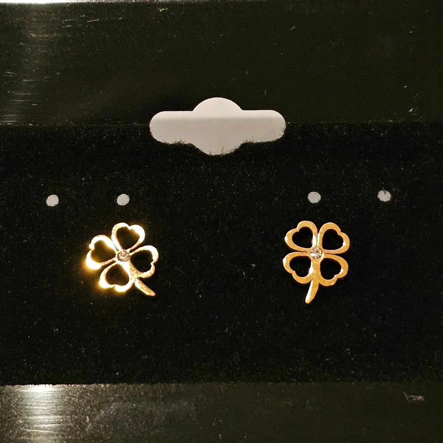 Set of 3 Pairs Stainless Steel Earrings - Gold Tone