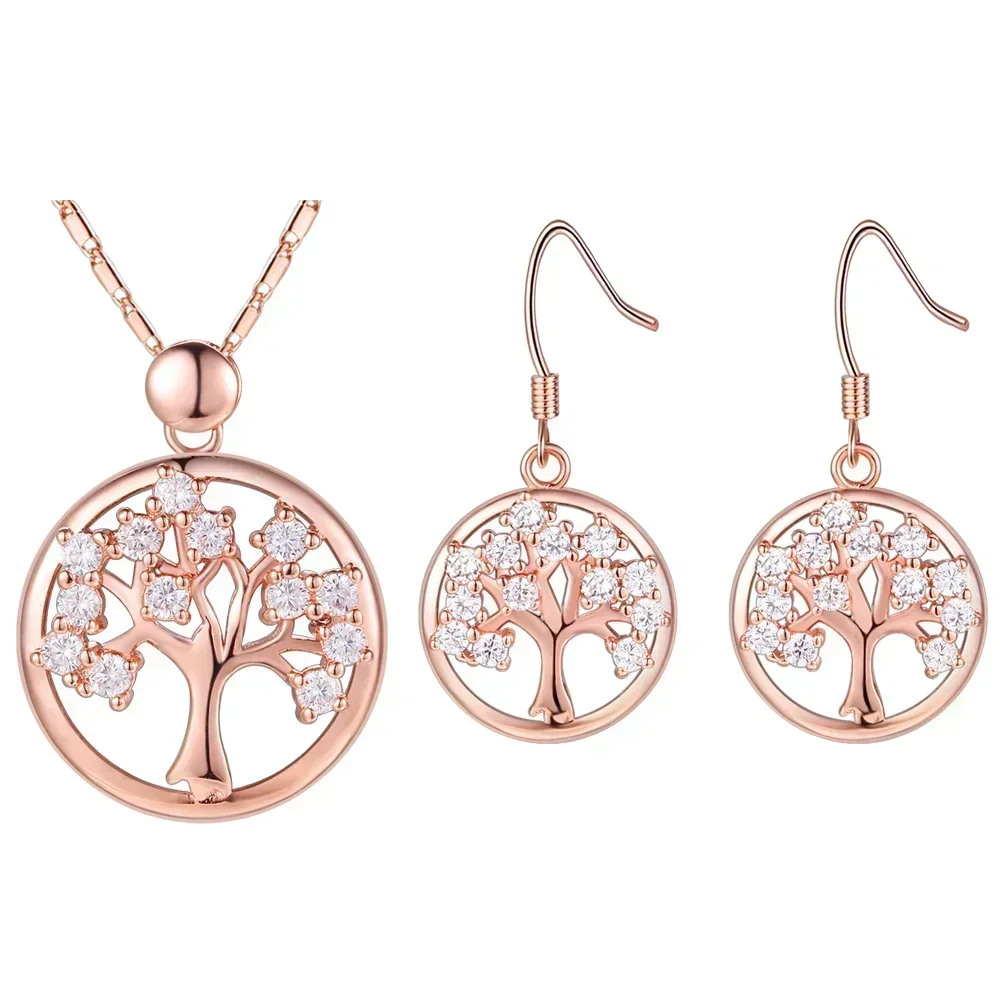 CZ Tree of Life Jewelry Set (3 Pieces)