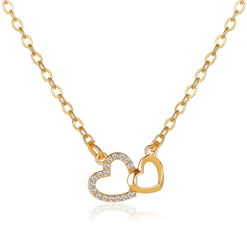 Two Soulmates Meet Crystal Chain Clavicle Necklace