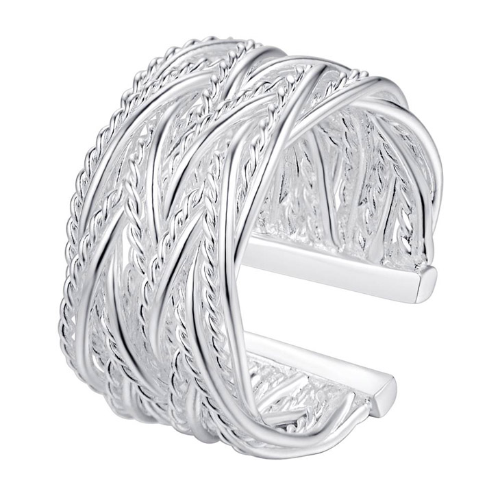 Double Twist Ring - (S925) Silver Plated